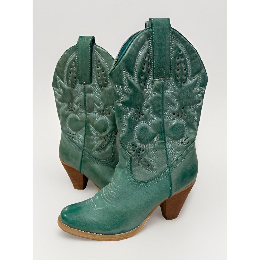 Very Volatile‎ Women's Cowboy Boot Women's Fashion Western Boots 7 Emerald